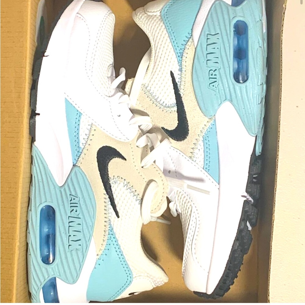 Nike Women’s Air Max White and Blue Shoes